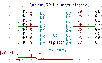 Register to store ROM number